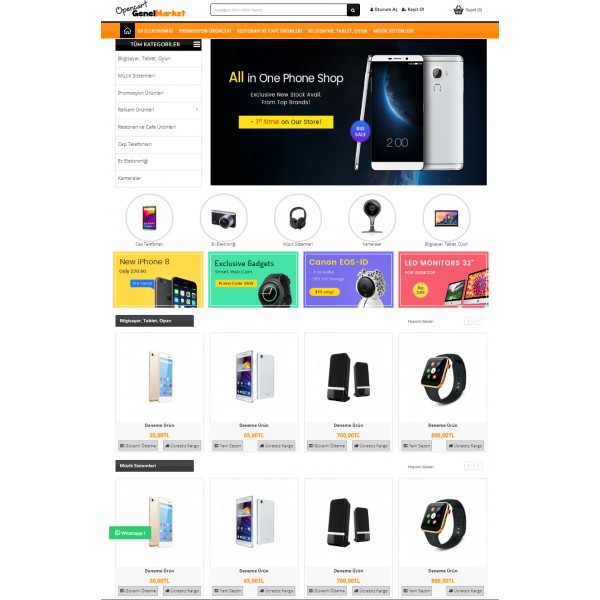 Opencart 3.x Genel Market Teması