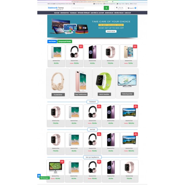 Opencart 3.x Elektronik Eşya Tema