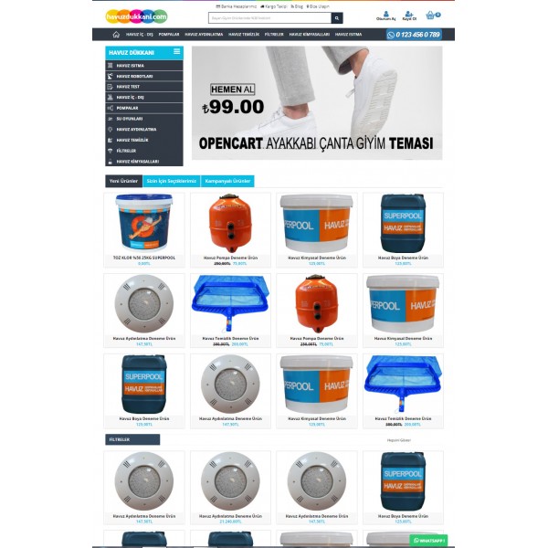 Opencart 3x Havuz Teması