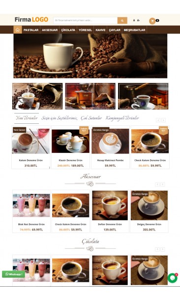 Opencart 3x Kahve Full Paket