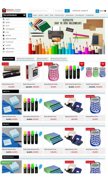 Opencart 3x Kırtasiye Full Paket