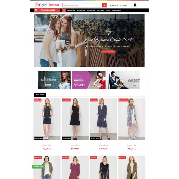 Opencart 3x Moda Giyim v2  Full Paket