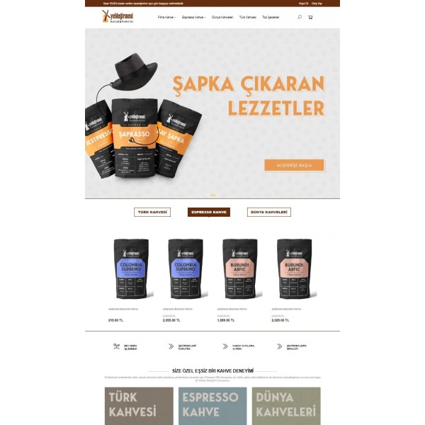 Php E-Ticaret Paketi Coffe