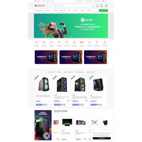 Php E-Ticaret Paketi Dulce