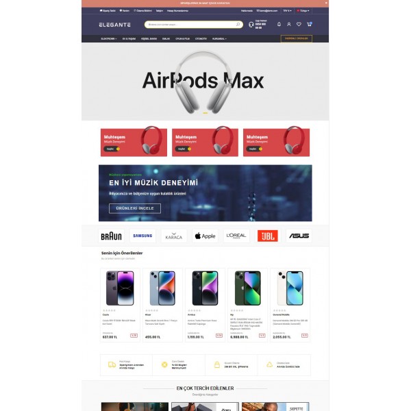 Php E-Ticaret Paketi Elegante