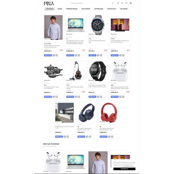 Php E-Ticaret Paketi Pina