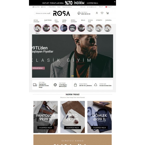 Php E-Ticaret Paketi Rosa