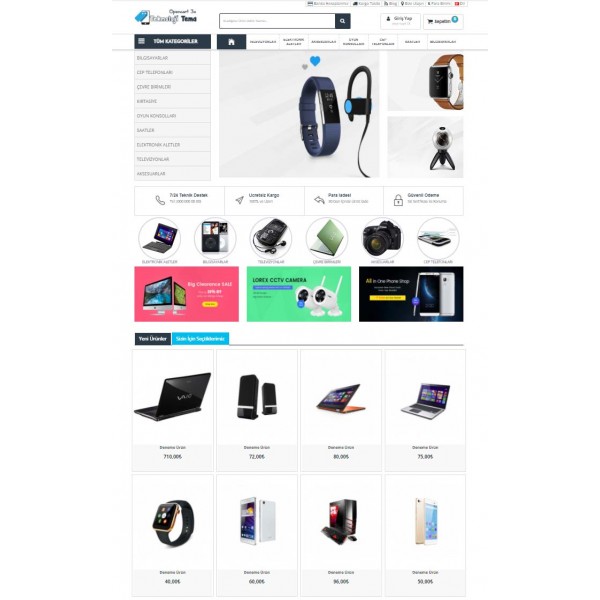 Opencart 3.x Teknoloji Tema Full Paket