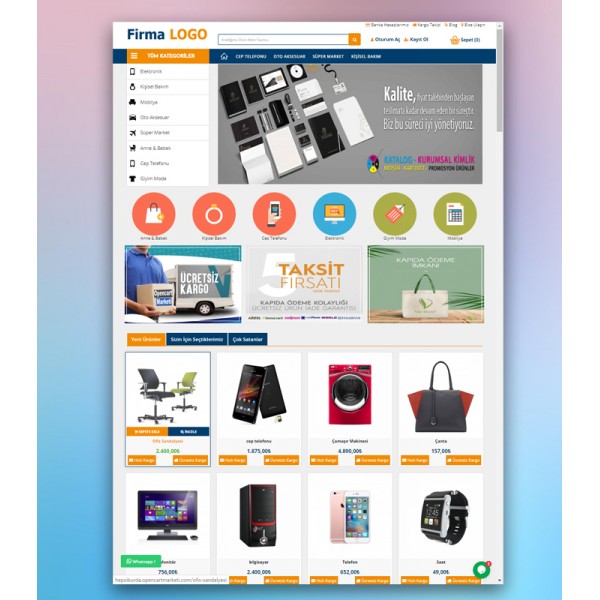 Opencart 3X Genel Marketing Tema Full Paket
