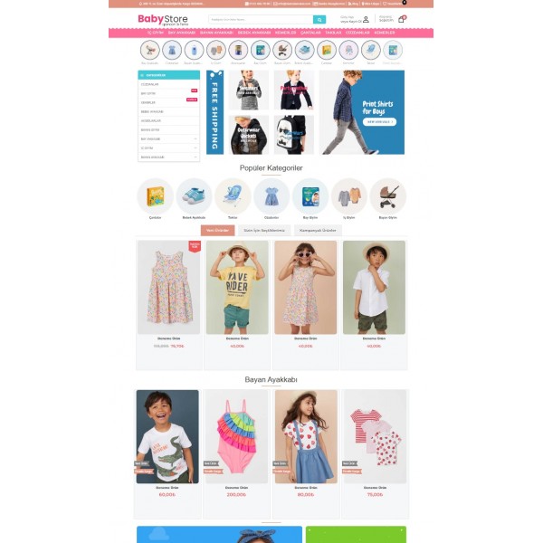 Opencart 3.x Baby Store Full Paket