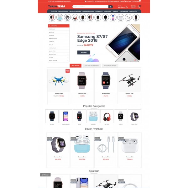 Opencart 3.x Tekno Tema Full Paket